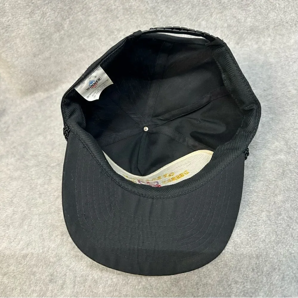 Operation Desert Storm Hat Adult‎ OSFA Black 5 Panel SnapBack Rope Brim Classic